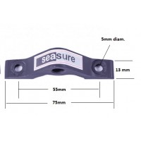 18.17 - 8mm Top Lightweight Transom Gudgeon 2-Hole Mounting (5mm)